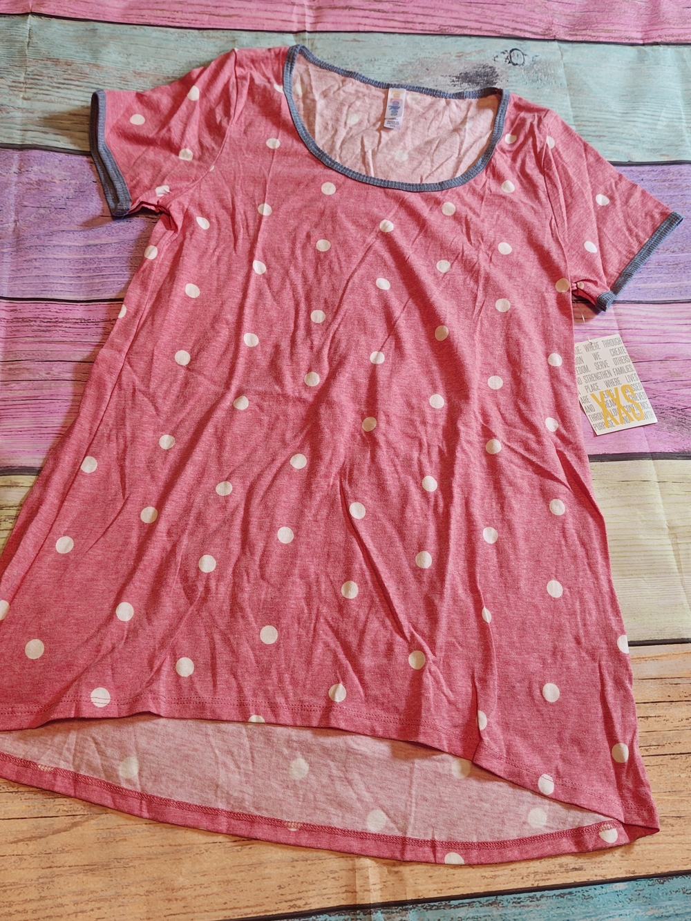 XXS LuLaRoe Polka Dot Classic Tee #0893